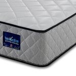 BEDZONLINE Hybrid Memory Foam & Spring Mattress - 4ft Small Double | 20cm Thick Hydro Memory Foam & Spring Coil Mattress | Body Support, Spinal Alignment & Pressure Relief | UK Made & Hypoallergenic