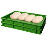Dough Proofing Box, Green, (2 Pack), Commercial Stackable Pizza Proofing Dough Box (23.6 inch x 15.74 inch x 2.75 inch).