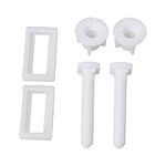 4Seasons "FlexLock Precision: Advanced Plastic Toilet Seat Hinges for Optimal Performance" Screw Hinges Set for Wall Hung and One Piece Western Toilet Commode seat Cover, White/ (30X23MM)