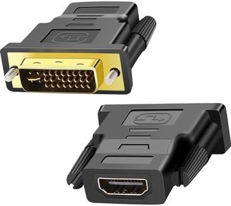 SAISN DVI to HDMI Adapter, 2 Pack Bi-Directional HDMI to DVI Converter 1080P DVI-I (24+5) Male to HDMI Female Connector for Monitor, HDTV, TV Box, Projector, Blu-ray