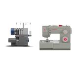 Singer X5004HD Heavy Duty Serger with Metal Frame + Singer 4452 Heavy Duty Sewing Machine with Accessory Kit