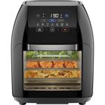 CHEFMAN 5 in 1 Air Fryer Oven with Rotisserie, 10L 1800W, 17 Presets Air Fry, Dehydrator, Roast, Bake, Family Size Large Air Fryer with Auto Shutoff and View Window, Black