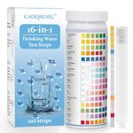 GAOQSEMG 16 in 1 Water Test Kits for Drinking Water,Water Testing Strips 100 Strips,Tap and Well Water Test Strips Fast Easy Testing for Hardness, pH, Alkaline,Lead, Chlorine,Nitrate,Iron,Copper