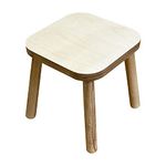 Kiddery Montessori Stool | Wooden Stool for Kids | Super Strong | Lightweight & Durable | Made of Birchwood | Child Safe Non Toxic Polish | 2-8 Years | Natural