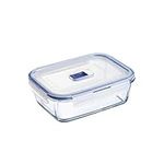 Luminarc Pure Box Active Glass Food Storage Container with Sliding Vent Lid (Rect 3.4 Cups / 800ML)