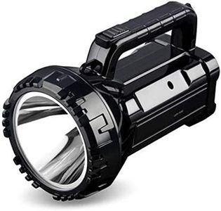 Crasts CT-DP-7045B ABS Plastic Portable Rechargeable High Brightness Flashlight Led Torch Light, Brightness Adjustment Led Torch Light Kisan Torch Search Light (Black, Pack of 1)