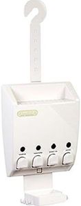 Better Living Products Classic Shower Dispenser 4, Shampoo and Soap Dispenser, 4 x 14.5 fl. oz. White, 9.5" x 3" x 10.75"