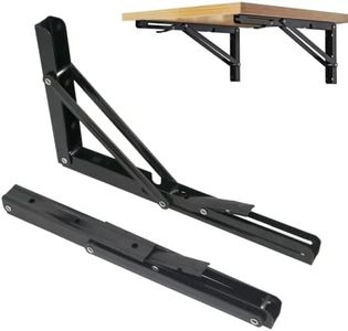 Folding Shelf Brackets 24 inch,Folding Brackets Heavy Duty Max.Load 410lb,DIY Space Saving Wall Mounted Folding Table,Pack of 2