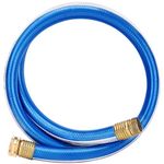 Homes Garden Hose Short 3/4 in. x 5 ft. Water Hose Blue Lead-Hose Male/Female High Water Pressure with Solid Brass Fittings for Water Softener, Dehumidifier, Vehicle Water Filter 8 Years Warranty