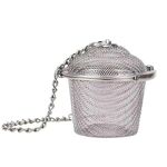 Giffy® Stainless Steel Rust-Free Green Tea Infuser for Loose Leaf Tea Brewing | Durable Mesh Strainer with Chain and Hook | Locking Infuser Basket (2)