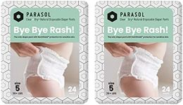 Parasol Clear+Dry Natural Training Diaper Pants, Pure Ingredients, Water Based Ink, Non-Woven Fabric with Dermatest Excellent Seal, Rash Protection, Size 5 (26+ lbs), 48 Count