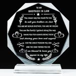 YWHL Brother in Law Gift, Unique Crystal Keepsake Gifts Ideas for Brother-in-Law Adult Best Brother in Law Birthday Gifts Ideas Bonus Brothers, Brother in Law Gifts from Sister in Law on Wedding