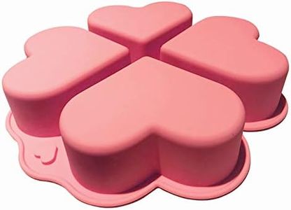 Silicone Heart Cake Mould Silicone Bread Pan Silicone Moulds Chiffon Cake Mould Bread Mold Mousse Cake Pan Mold Non-Stick Baking Tools (Pink)