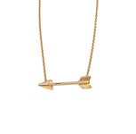 Horizontal Arrow Pendant Necklace (Rose Gold Tone) Miss Fit Boutique