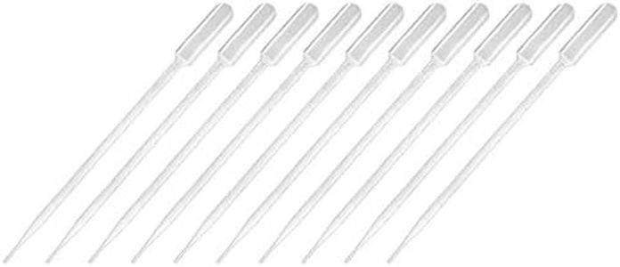 uxcell 50 Pcs Plastic Disposable Pipettes 10ml, Clear Graduated Transfer Pasteur Pipettes, 295mm Length, Liquid Dropper for Lab