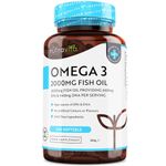 Omega 3 2000mg with 660mg EPA & 440mg DHA per Serving - 240 Softgel Capsules of Sustainably Sourced High Strength Pure Omega 3 Fish Oil - 4 Months Supply - Made in The UK by Nutravita