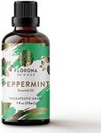 Florona Peppermint Essential Oil 100% Pure & Natural - 1 fl oz, Therapeutic Grade for Hair & Skin Care, Diffuser Aromatherapy, Soap Making, Candle Making