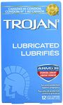 TROJAN Spermicidal Lubricated Latex Condoms, Smooth Design, 12 Count