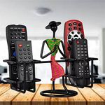 D&V ENGINEERING - Creative in innovation Metal Stylish Tabletop Remote Holder/Stand/Organizer/living room showpiece for TV AC DVD DTH Remotes (Green & Pink-4 Remotes)