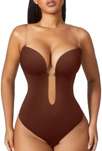 Women Shapewear Backless Body Bra Shaper Womens Plus Size Plunge Invishaper Low Back Thong Bodysuits Open Crotch Daily Use