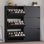 BORNOON Shoe Cabinet with 6 Flip Drawers, Slim Narrow Shoe Storage Cabinet, Freestanding Shoe Organizer for Entryway, Hallway, Foyer