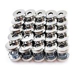 Nimida™ Magnetic Button Snaps Clasps Fasteners Closure 18 mm - 50 Sets Nickel/Silver - for Sewing, Clutch, Purses, Tote, Handbags, Clothes, Leather