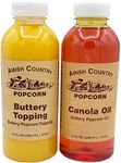 Amish Country Popcorn | Buttery Popcorn Toppings | 2 Pack - 1 Buttery Topping & 1 Canola Oil | Old Fashioned, Non-GMO and Gluten Free