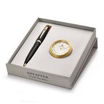 Sheaffer 9322 Ballpoint Pen With Gold Chrome Table Clock