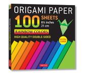 Origami Paper 100 sheets Rainbow Colors 8 1/4 (21 cm): Extra Large Double-Sided Origami Sheets Printed with 12 Different Color Combinations (Instructions for 5 Projects Included)