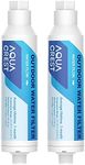 AQUACREST Inline Water Filter, Dedicated for Car Washing, Window & Yard Cleaning, Effectively Reduce Hard Water Spots, Soften Water, Upgraded Formula, Pack of 2