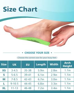 QBK Arch Support Insoles, Small – Orthotic Shoe Inserts for Comfort