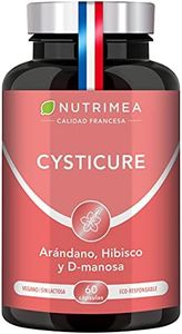 Arándanos Rojos Cápsulas con Hibisco y D-Manosa | 100% Natural Prevenir Infecciones Urinarias Cistitis Recurrentes | Vegano Sin Gluten ni Lactosa Sin OGM | Hombres y Mujeres Nutrimea