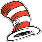 Eureka Dr. Seuss The Cat in The Hat Paper Cut Outs for Schools and Classrooms, 36pc, 5.5" W x 5.5" H