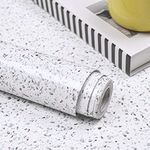 ELTON Granite Self Adhesive Waterproof Contact Film Wallpaper for Countertops Cupboard Door, Almirah, Fridge, Tabletop, Wall, Floor Renovation Projects (50 Square FT, Glossy Grey Granite,)