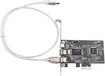 Goshyda PCIE Firewire Card, IEEE 1394 PCI Express Controller, 1394a Firewire 800 Adapter with Firewire Cable, 3 Ports, 2X 9 Pin, 1x 6 Pin