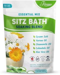 Fivona All Natural Sitz Bath Soaking Blend - Epsom Salt with Pure Essentials Oils - for Hemorrhoid, Fissure, Postpartum Care, Bartholin Cyst Treatment - Essential Mix for Self Care - 14.1 Ounces