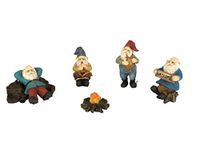 Happy Gnomes Camp - 6-Piece Garden Gnome Set for The Miniature Garden by GlitZGlam