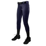 CHAMPRO Women's Tournament Traditional Low-Rise Polyester Softball Pant Navy