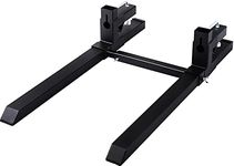 VEVOR Pallet Forks 42.9" Clamp On Tractor Bucket Forks 58.7" Total Length 4000 Lbs Max Heavy Duty Front Loader Forks, Fork Attachment for Skid Steer,Loader Bucket