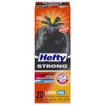 Hefty® Garbage Bags, Strong Large 90 Litres Black, Easy Flaps, Arm & Hammer odour neutralizer, 20 Bags