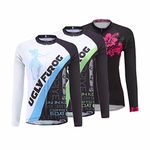 UGLY FROG Autumn & Winter Women's Long Sleeves Jersey Thermal Fleece Sports Cycling Cold Wear MTB Shirt Bike Triathon Clothing Black Pink WZ01