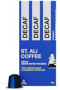 ST. ALi Decaf Espresso Capsules | Swiss Water Process | Nespresso Compatible Coffee Pods | Honey & Butterscotch | 60 Pack