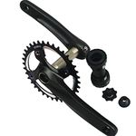 GANOPPER 34T 1X Mountian Bicycle Crankset Singlespeed MTB Cranks Arm Set 104mm BCD Road Bike Chainset with Narrow Wide Chainring Bolts