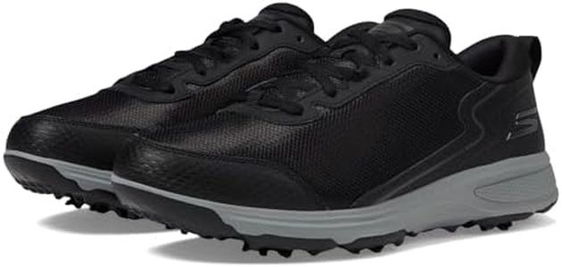 Skechers Men's Torque Sport Fairway Relaxed Fit Spiked Golf Shoe Sneaker, Black White, 8
