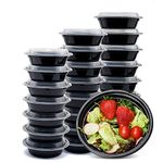 Glotoch Bento Box, 16 Ounce Wholesale 1 Compartment Food Storage Containers for Meal Prep-Microwave, Freezer & Dishwasher Safe - Eco Friendly Oven Safe Food Container, Pack of 50