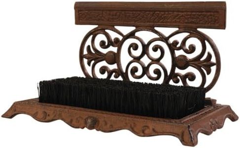 Esschert Design USA LH53 Cast Iron Shoe Scraper with Brush
