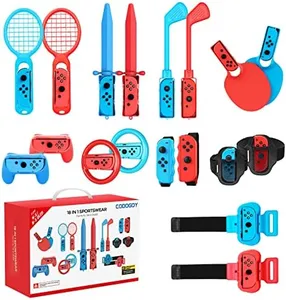 Switch Sports Accessories - CODOGOY 18 in 1 Switch Sports Accessories Bundle for Nintendo Switch Sports, Family Accessories Kit Compatible with Switch/Switch OLED Sports Games