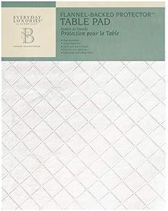 Newbridge Quilted Waterproof Cut to Fit Table Pad Protector with Flannel Backing, Heat Resistant, Wipe Clean, Cushioned Pad Protects Table from Spills and Scratches, 52" x 102"