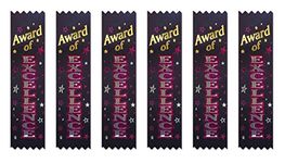 A Beistle Creation Beistle VP008 Award of Excellence Value Pack Ribbons, 11/2 by 61/4-Inch, 30-Pack, Fabric, Multicolor, 1½" x 6¼"