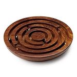 TRU TOYS Wooden Maze Toys Round Wooden Labyrinth Maze Toys Brain Teaser Puzzle Game | e Learning Toys for Birthday/Return Gifts Board Puzzle Toys - Indoor Gifts Kids & Children Gifts (Maze 2pc)